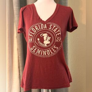 Pro Edge Garnet and White FSU Fitted Graphic Short Sleeve Tee